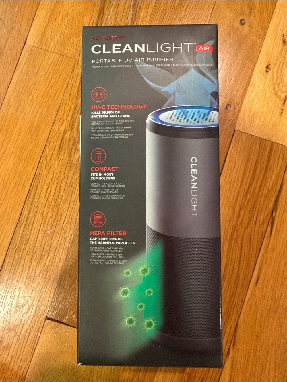 CleanLight Air Portable UV-C Air Purifier - Black
